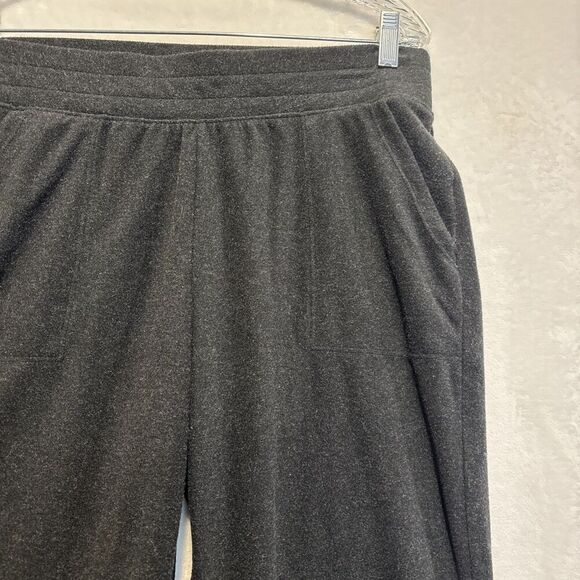 Gaiam Women's Activewear Jogger Pant Size Large Black Fleece Front Pockets Yoga - Picture 3 of 13